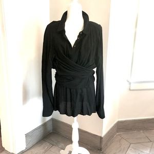 Nicholas K Black Wrap blouse